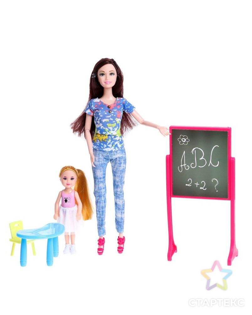 Кукла модель шарнирная "Первая учительница" с малышкой и аксессуарами МИКС арт. СМЛ-199514-1-СМЛ0006936177 4