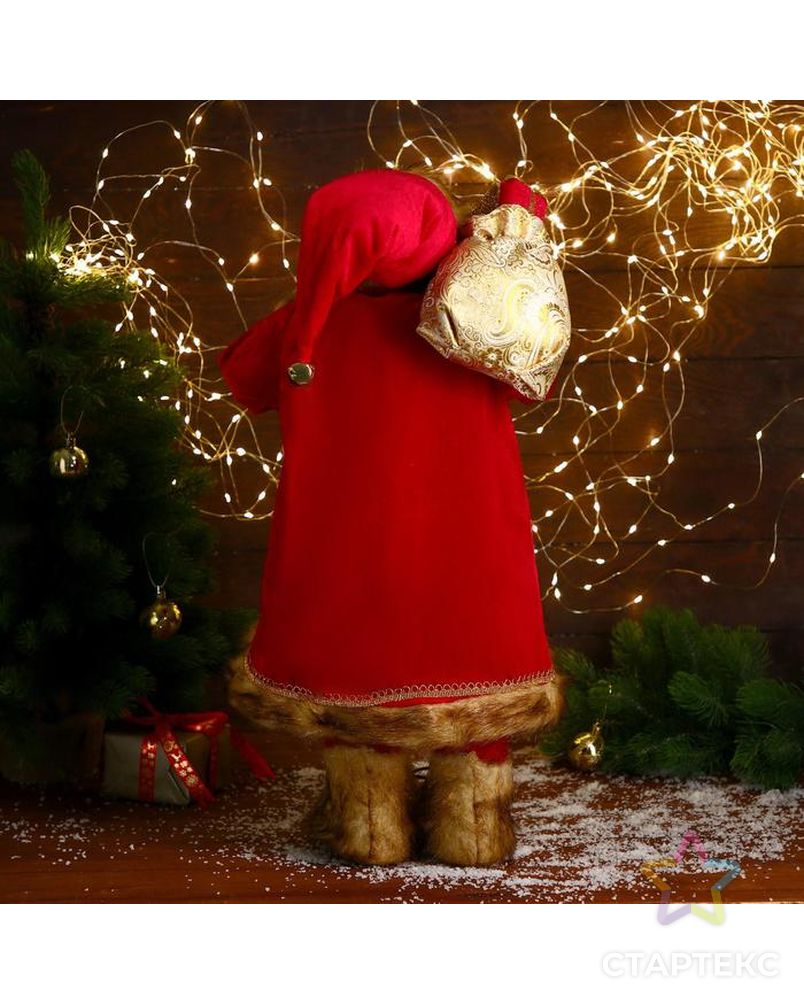 Дед Мороз "В золотом кафтане, с венком" 30х60 см арт. СМЛ-185080-1-СМЛ0006938363 4