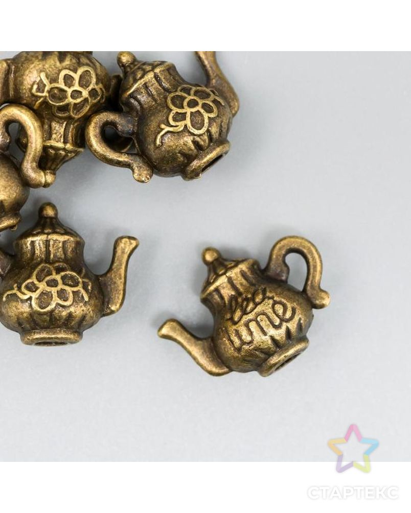 Декоративный элемент "Чайник", античная бронза арт. СМЛ-189199-1-СМЛ0006938842 1