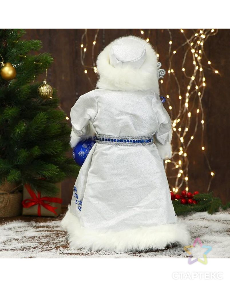 Дед Мороз "В синей шубе, с посохом и шариком" двигается, 22х45 см арт. СМЛ-167663-1-СМЛ0006939406 3