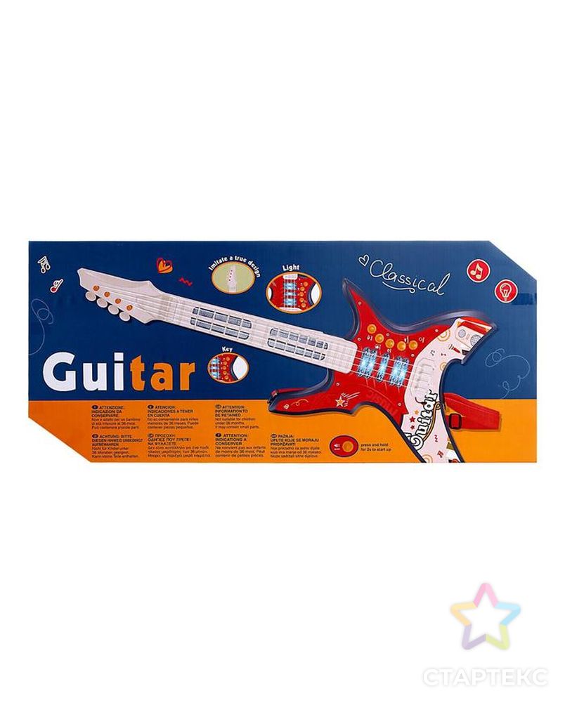 Игрушка музыкальная-гитара «Крутой рокер», звуковые эффекты арт. СМЛ-183715-1-СМЛ0006939727 5