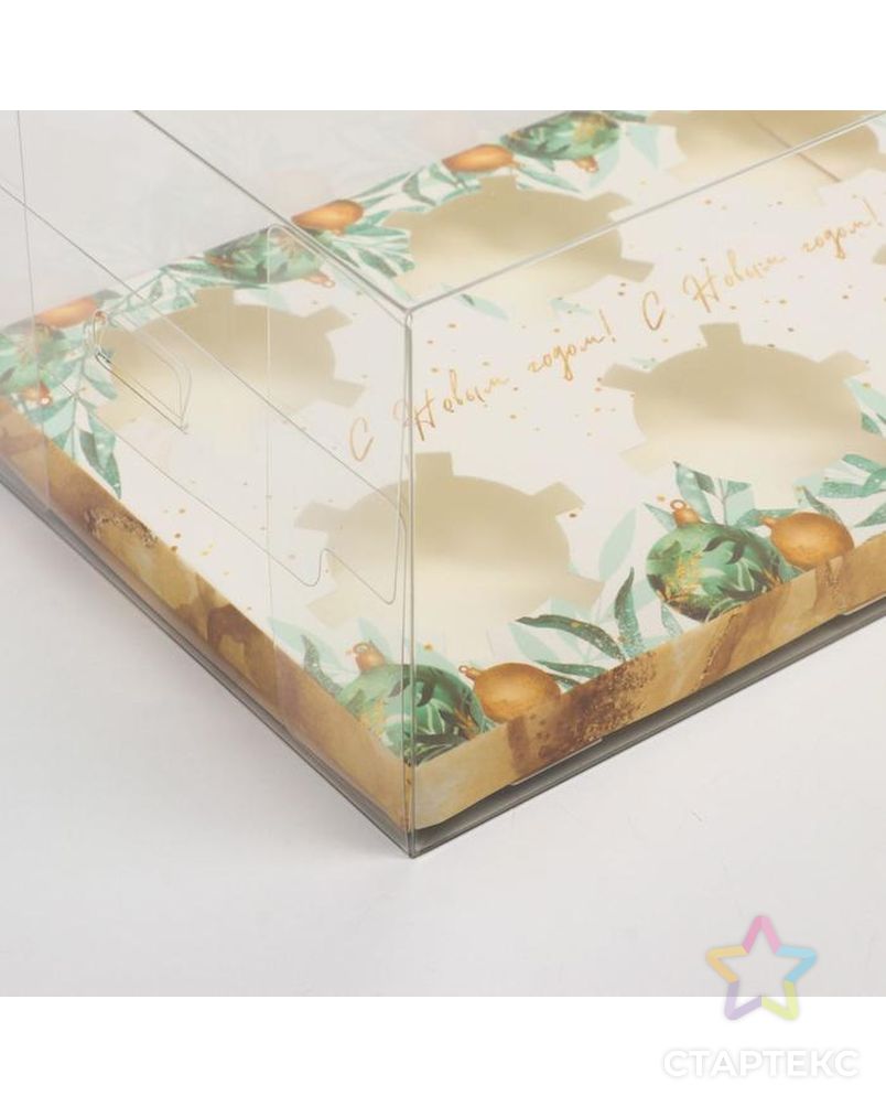 Коробка для капкейка «Мрамор», 23 × 16 × 11.5 см арт. СМЛ-167324-1-СМЛ0006940357 3