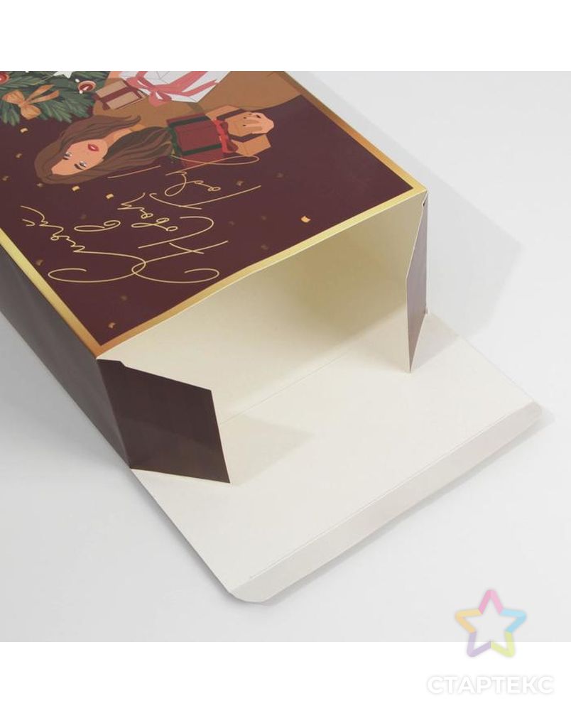 Коробка складная «Новогодняя», 22 × 30 × 10 см арт. СМЛ-164172-1-СМЛ0006941025 4