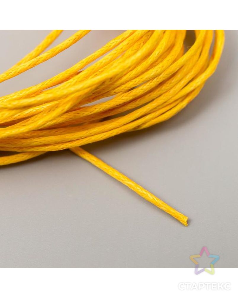 Вощеный шнур "Fabrika Decoru" желтый, 1 мм, 5 м арт. СМЛ-170151-1-СМЛ0006943391 2