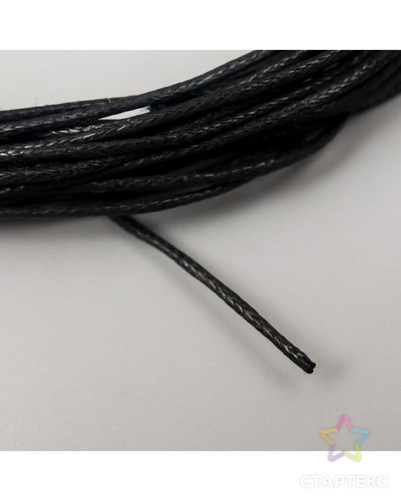 Вощеный шнур "Fabrika Decoru" черный, 5 мм, 1 м арт. СМЛ-170155-1-СМЛ0006943395 2