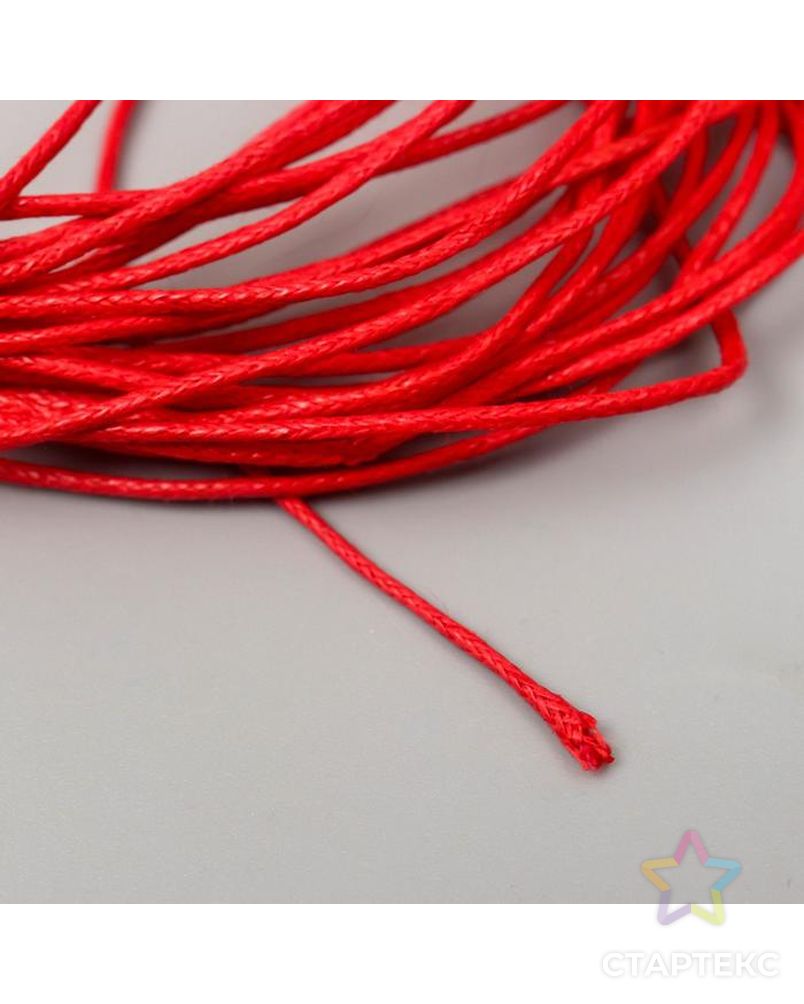 Вощеный шнур "Fabrika Decoru" красный, 1 мм, 5 м арт. СМЛ-170162-1-СМЛ0006943402