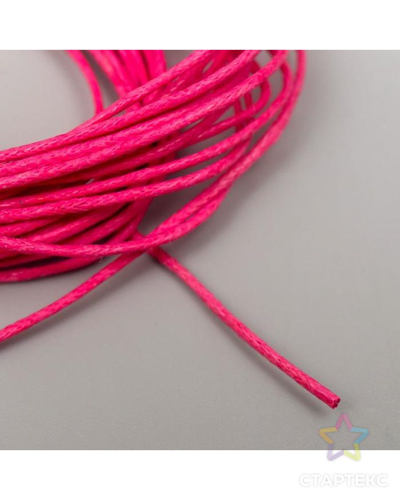 Вощеный шнур "Fabrika Decoru" ярко-розовый, 1 мм, 5 м арт. СМЛ-170165-1-СМЛ0006943405 2