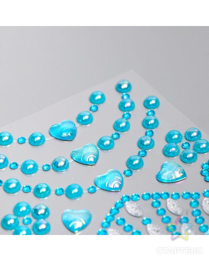 Наклейки акриловые MESHU "Blue crystal" 9х24 см арт. СМЛ-151877-1-СМЛ0006944778