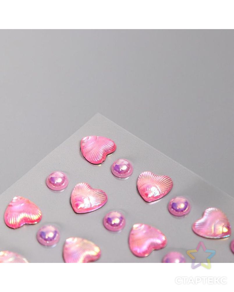Наклейки акриловые MESHU "Pink hearts" 9х22,5 см арт. СМЛ-151885-1-СМЛ0006944786 3
