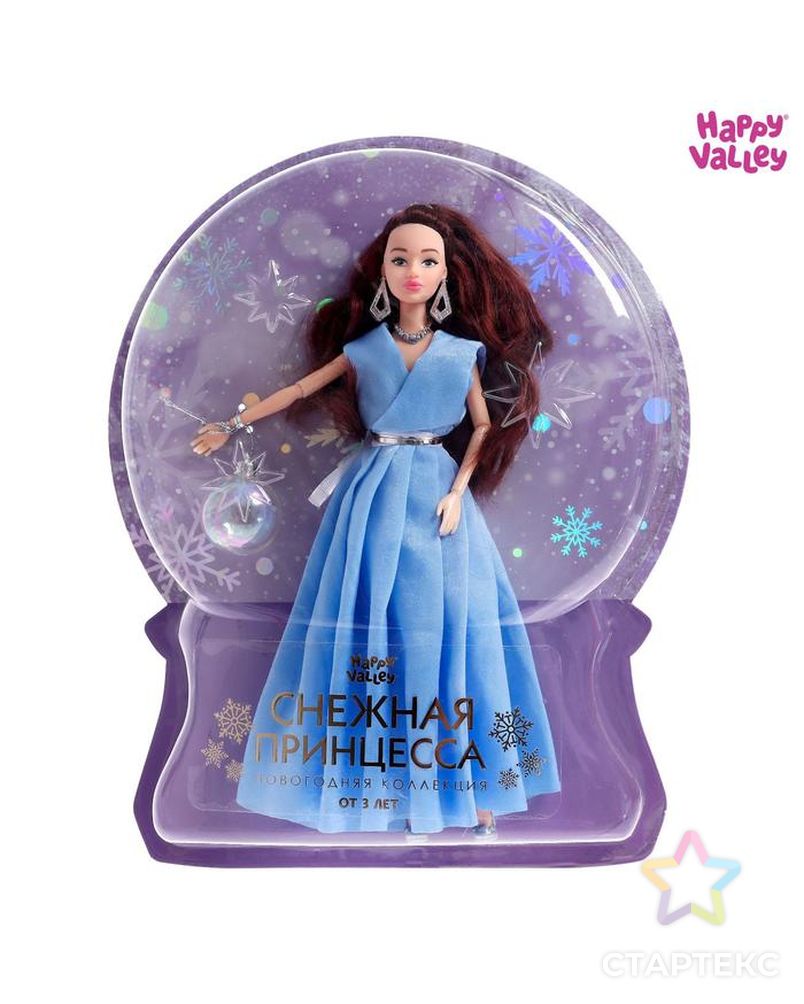 Кукла-модель шарнирная «Снежная принцесса», с аксессуаром, голубое платье арт. СМЛ-181999-1-СМЛ0006954246 1