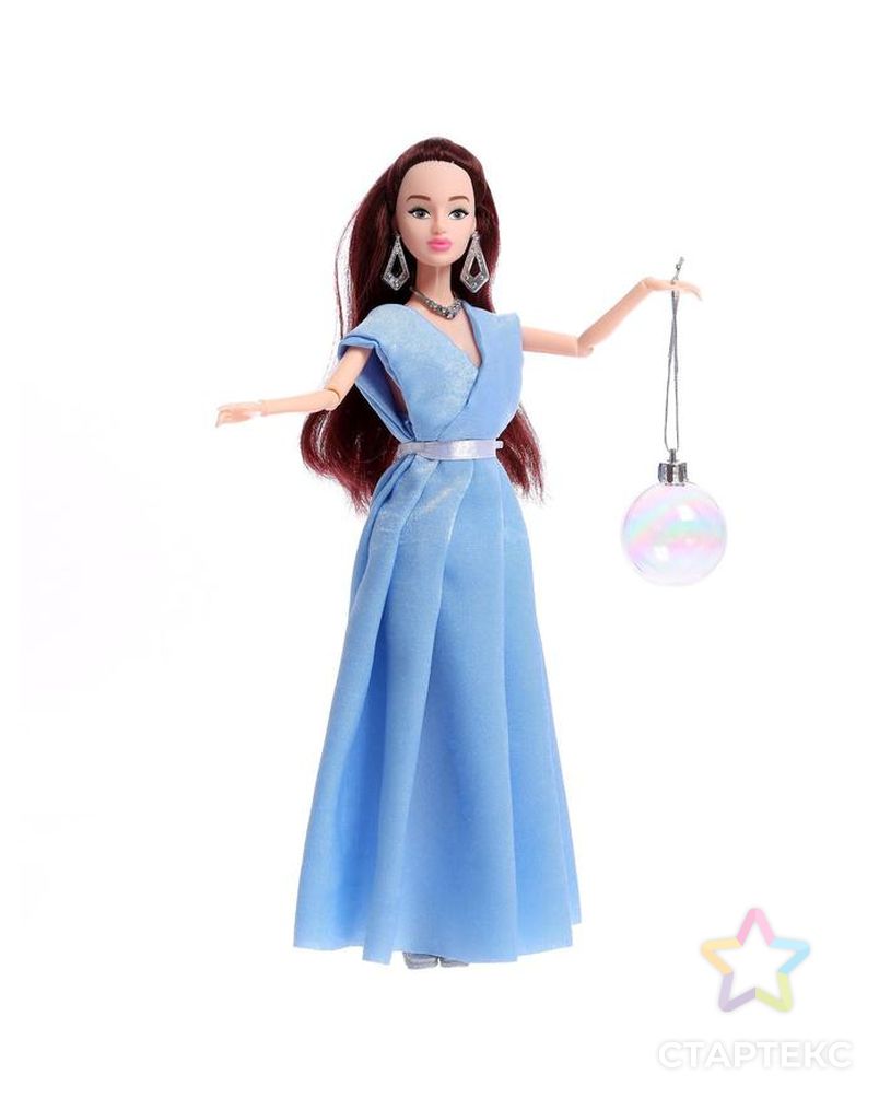Кукла-модель шарнирная «Снежная принцесса», с аксессуаром, голубое платье арт. СМЛ-181999-1-СМЛ0006954246 2