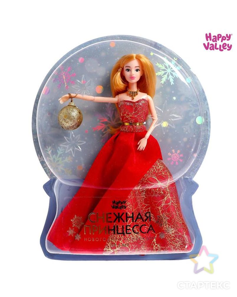 Кукла-модель шарнирная «Снежная принцесса», с аксессуаром, красное платье арт. СМЛ-182000-1-СМЛ0006954247 1