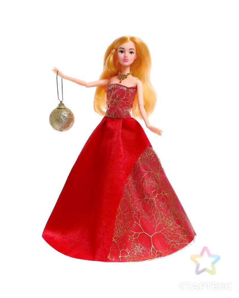 Кукла-модель шарнирная «Снежная принцесса», с аксессуаром, красное платье арт. СМЛ-182000-1-СМЛ0006954247 2