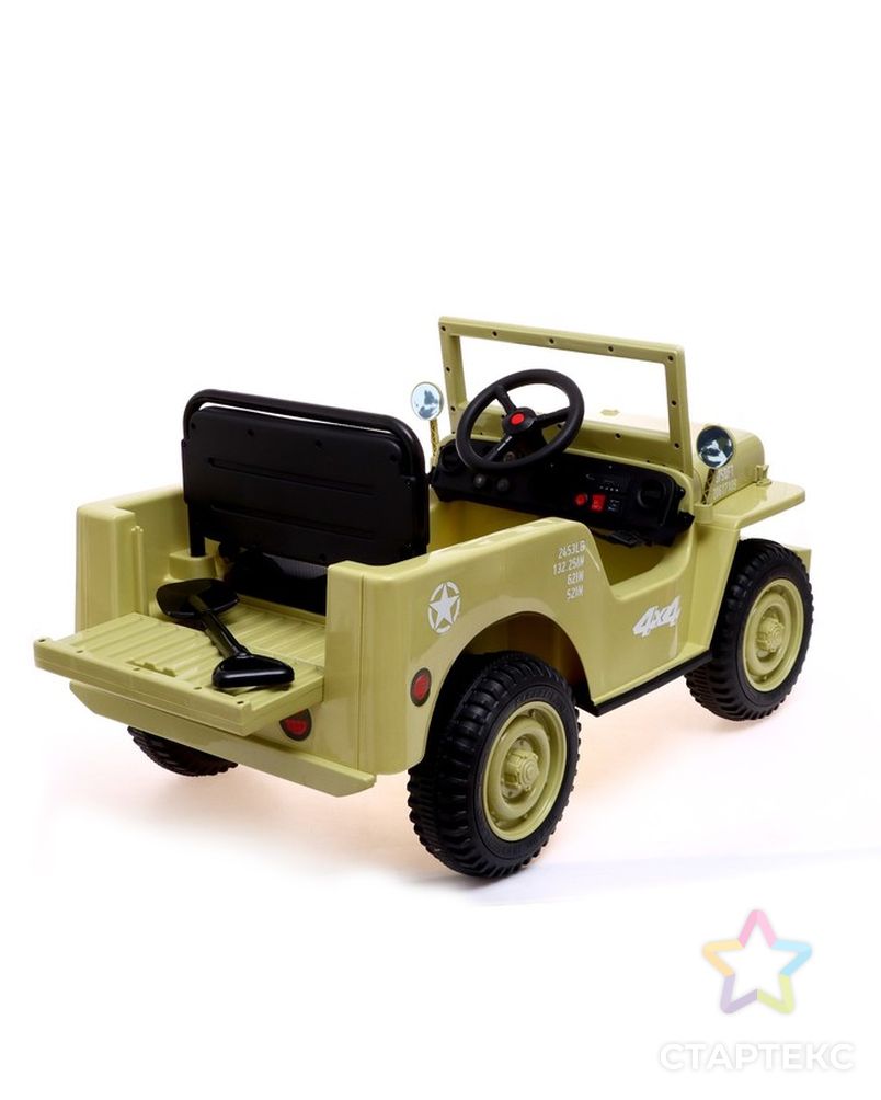 Электромобиль "Джип", кожаное сидение, EVA колеса, цвет зеленый арт. СМЛ-225006-1-СМЛ0006958203 5