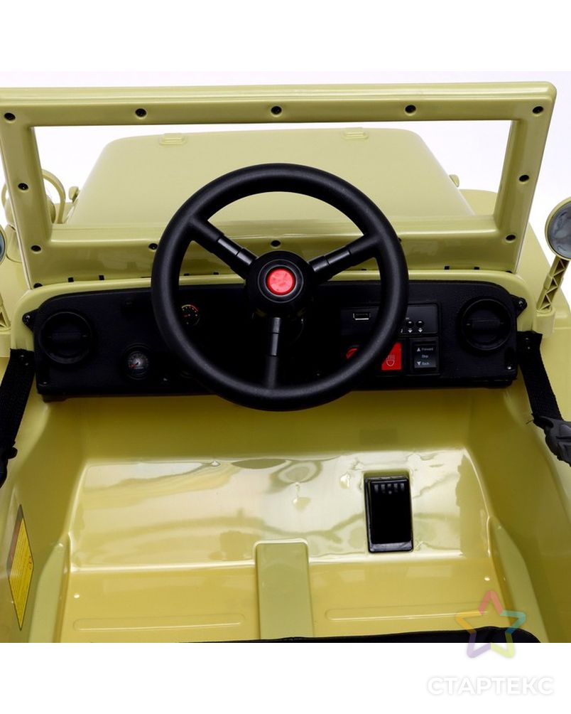 Электромобиль "Джип", кожаное сидение, EVA колеса, цвет зеленый арт. СМЛ-225006-1-СМЛ0006958203 7