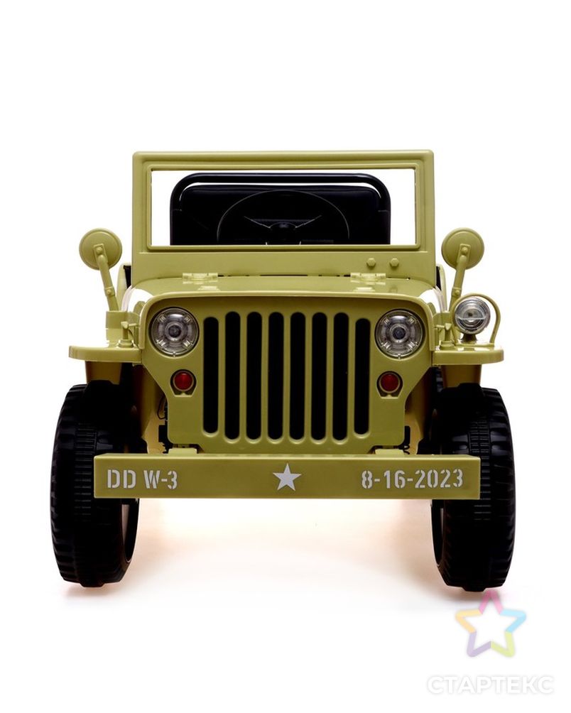 Электромобиль "Джип", кожаное сидение, EVA колеса, цвет зеленый арт. СМЛ-225006-1-СМЛ0006958203 8