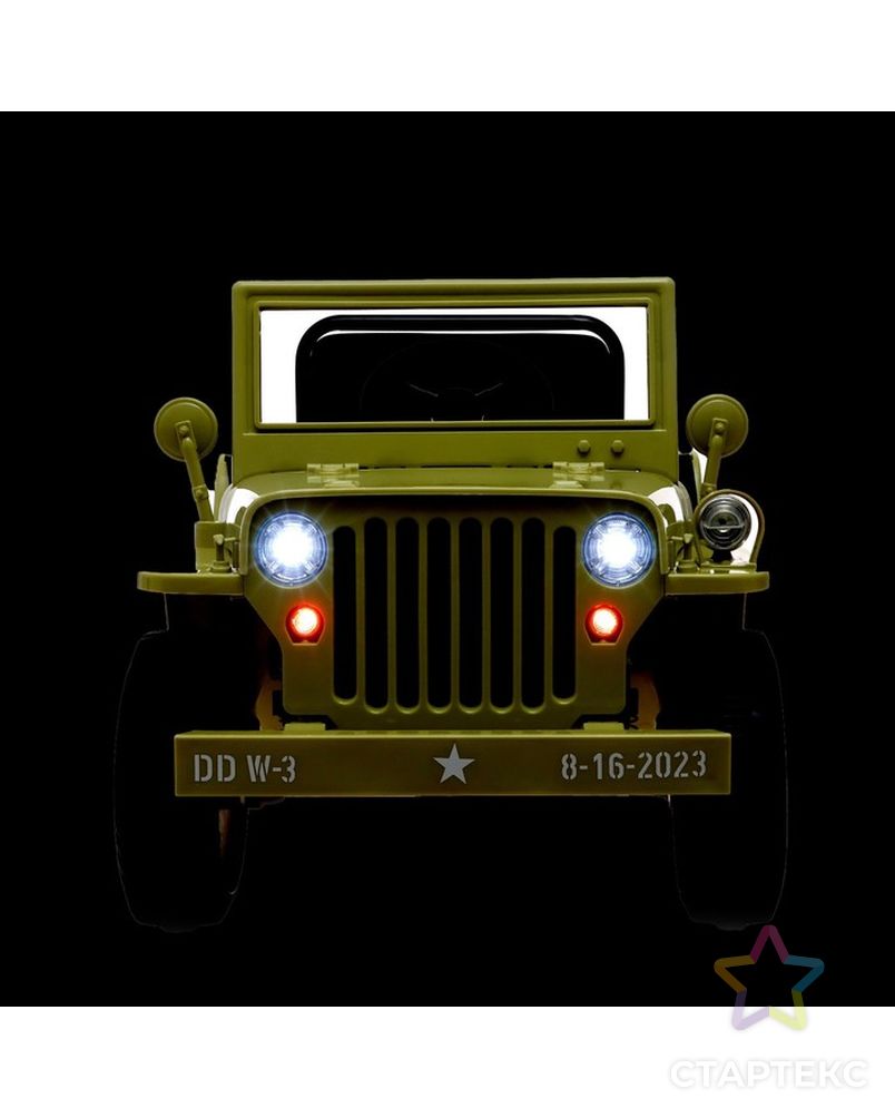 Электромобиль "Джип", кожаное сидение, EVA колеса, цвет зеленый арт. СМЛ-225006-1-СМЛ0006958203 10