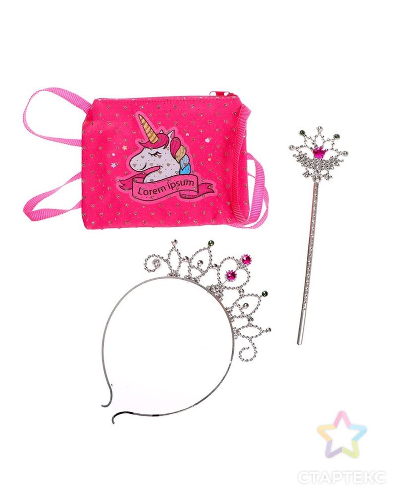 Карнавальный набор Принцесса 1 (ободок+жезл+ сумочка) арт. СМЛ-201414-1-СМЛ0006961492 1