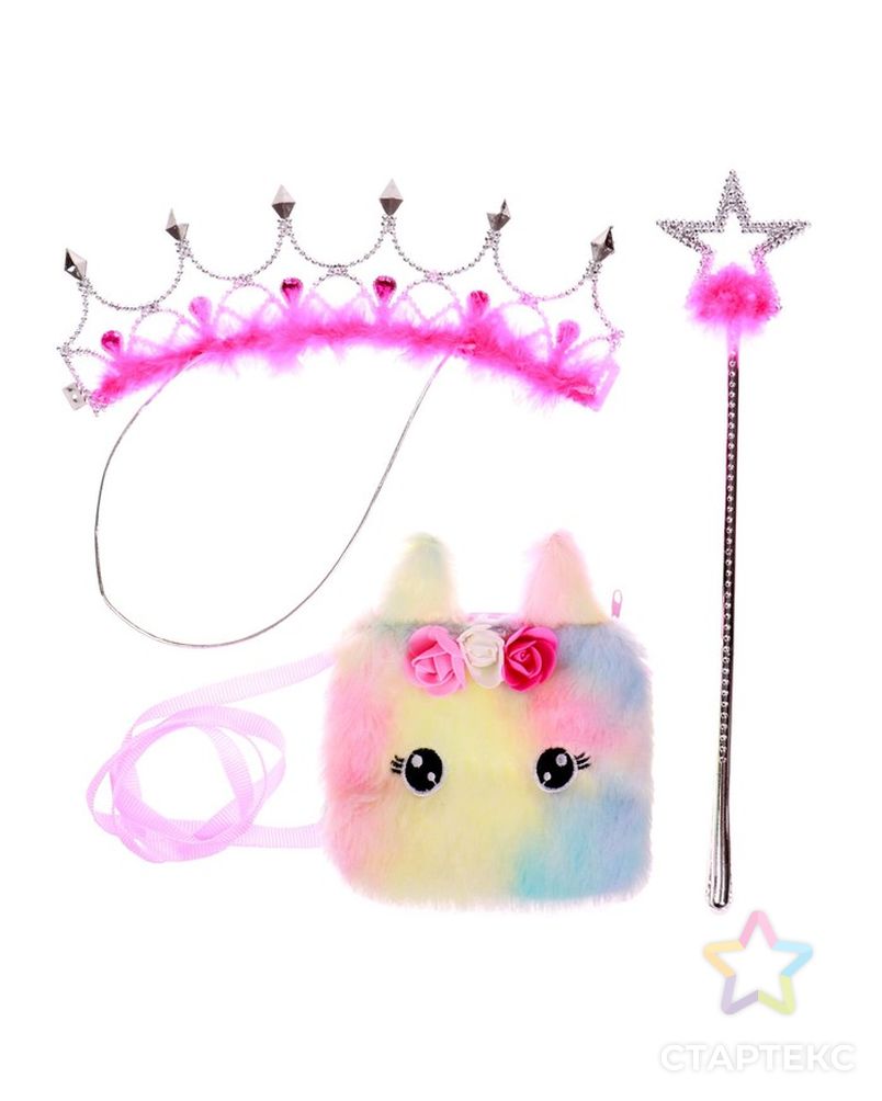 Карнавальный набор Принцесса 2 (корона+ жезл+ сумочка) арт. СМЛ-200704-1-СМЛ0006961493 1