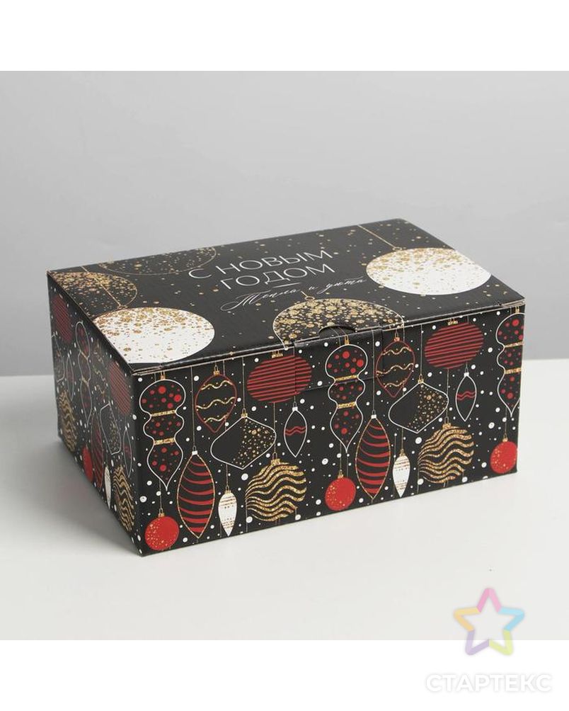 Коробка складная «С Новым Годом», 22 × 15 × 10 см арт. СМЛ-163776-1-СМЛ0006971405 1