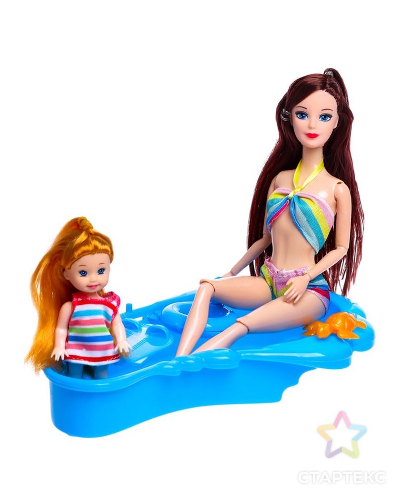 Кукла модель шарнирная "Синтия на отдыхе" с малышкой и аксессуарами, МИКС арт. СМЛ-199520-1-СМЛ0006974552 3