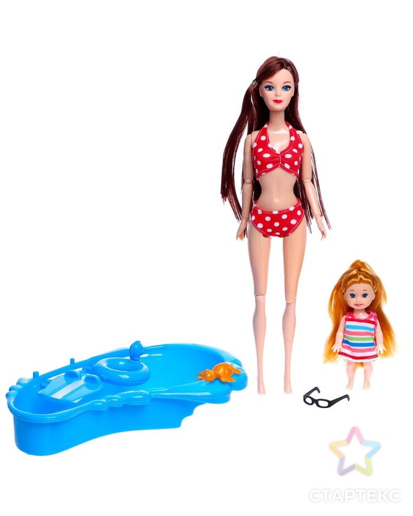 Кукла модель шарнирная "Синтия на отдыхе" с малышкой и аксессуарами, МИКС арт. СМЛ-199520-1-СМЛ0006974552 4