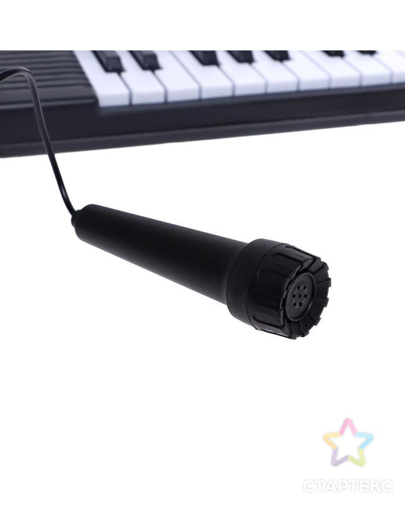 Синтезатор "Детский", 37 клавиш, с микрофоном, цвет чёрный арт. СМЛ-184284-1-СМЛ0006975820 3