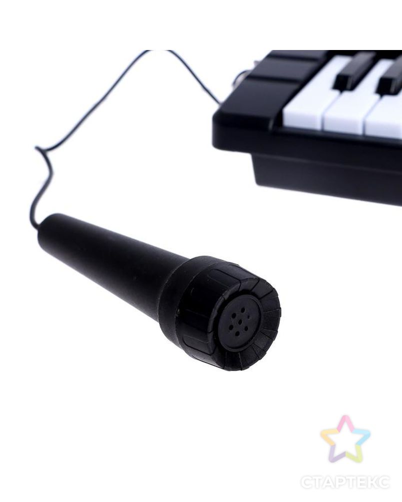 Синтезатор "Детский", 37 клавиш, с микрофоном, цвет чёрный арт. СМЛ-184286-1-СМЛ0006975822 3