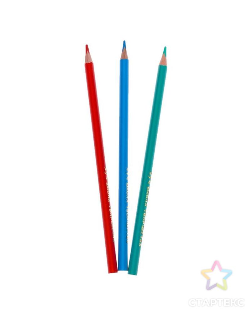 Цветные карандаши 18 цветов «Школа Творчества», трёхгранные арт. СМЛ-180902-1-СМЛ0006988512 4