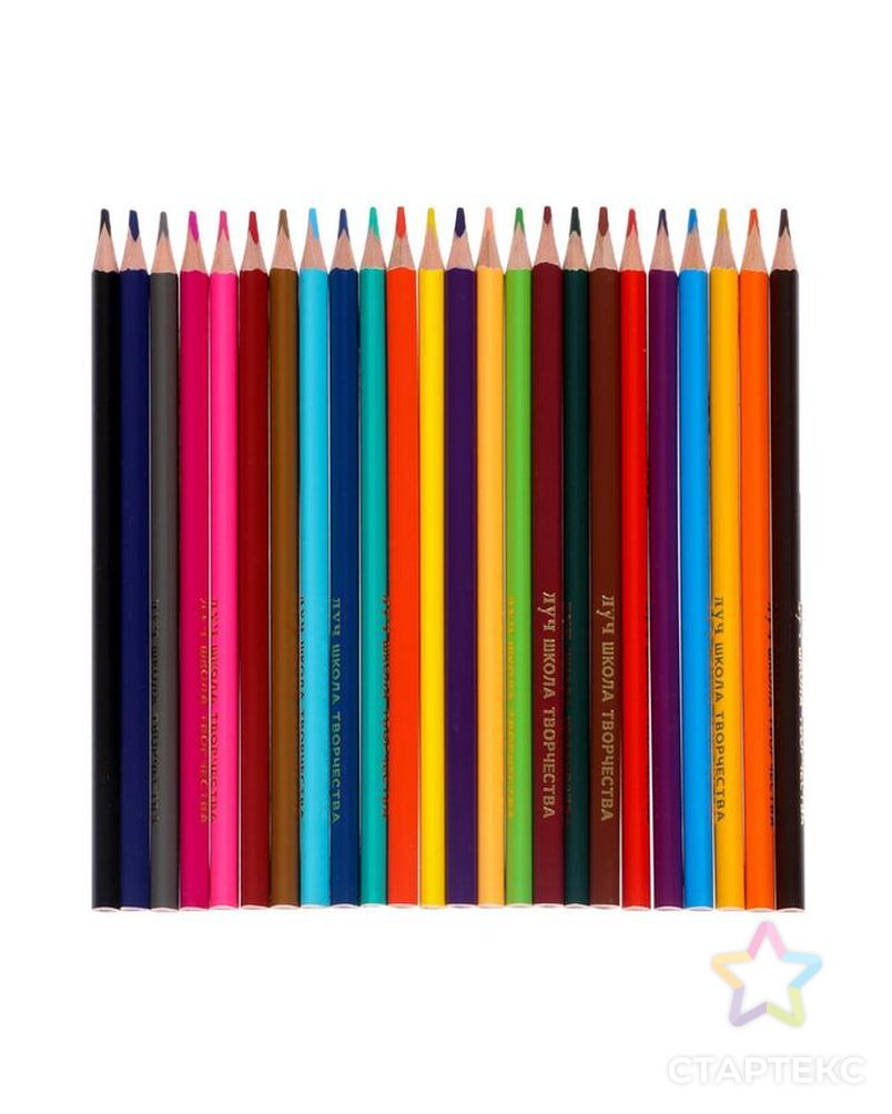 Цветные карандаши 24 цвета «Школа Творчества», трёхгранные арт. СМЛ-180903-1-СМЛ0006988513 3