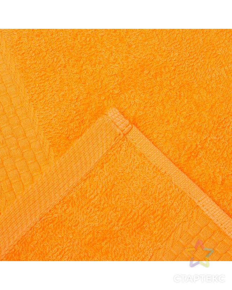 Полотенце махровое гладкокрашеное Эконом 30х60 см, оранжевый, хлопок 100%, 370г/м2 арт. СМЛ-153495-1-СМЛ0006991105 3