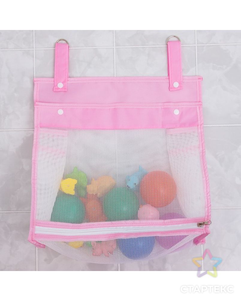 Сетка для хранения игрушек в ванной, цвет розовый арт. СМЛ-223557-1-СМЛ0006996126 2