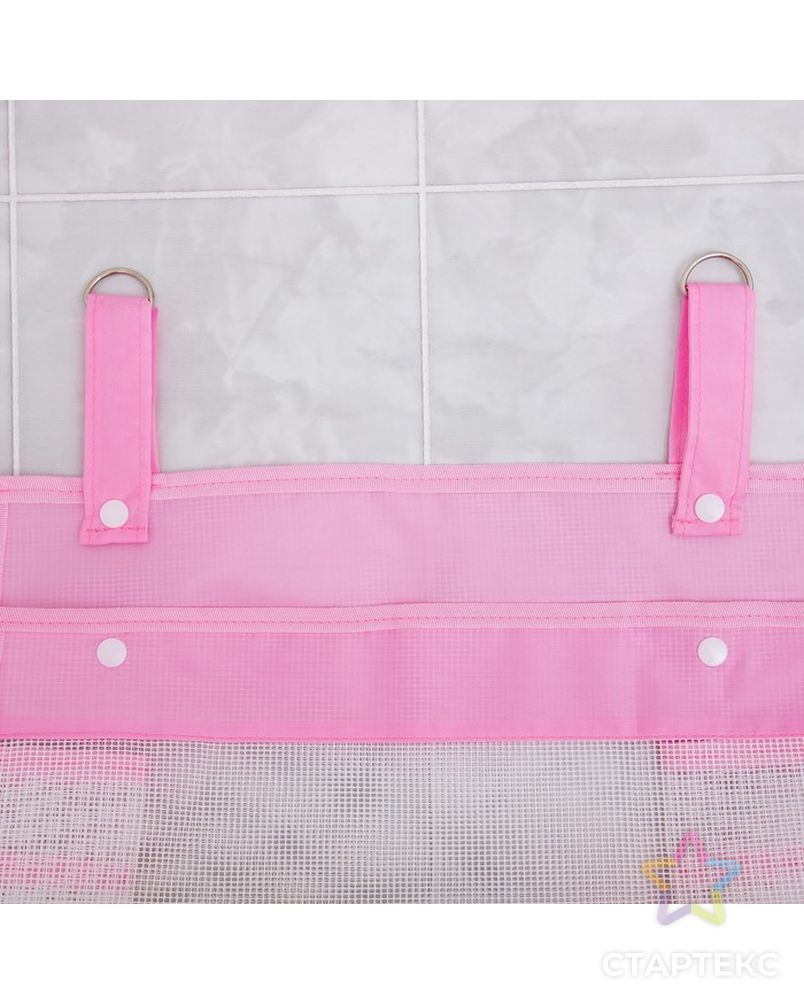 Сетка для хранения игрушек в ванной, цвет розовый арт. СМЛ-223557-1-СМЛ0006996126 3