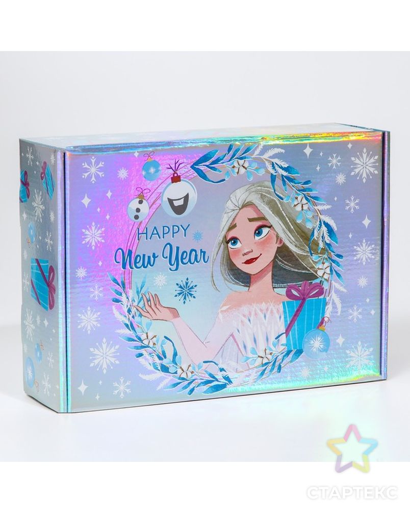 Коробка подарочная складная "Happy New year" Холодное сердце арт. СМЛ-200682-1-СМЛ0007006518 1