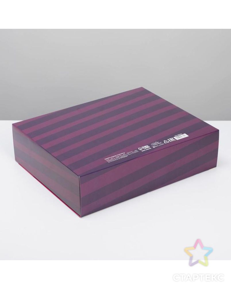 Коробка складная двухсторонняя «Сияй в новом году», 16.5 × 12.5 × 5 см арт. СМЛ-163787-3-СМЛ0007007611 3