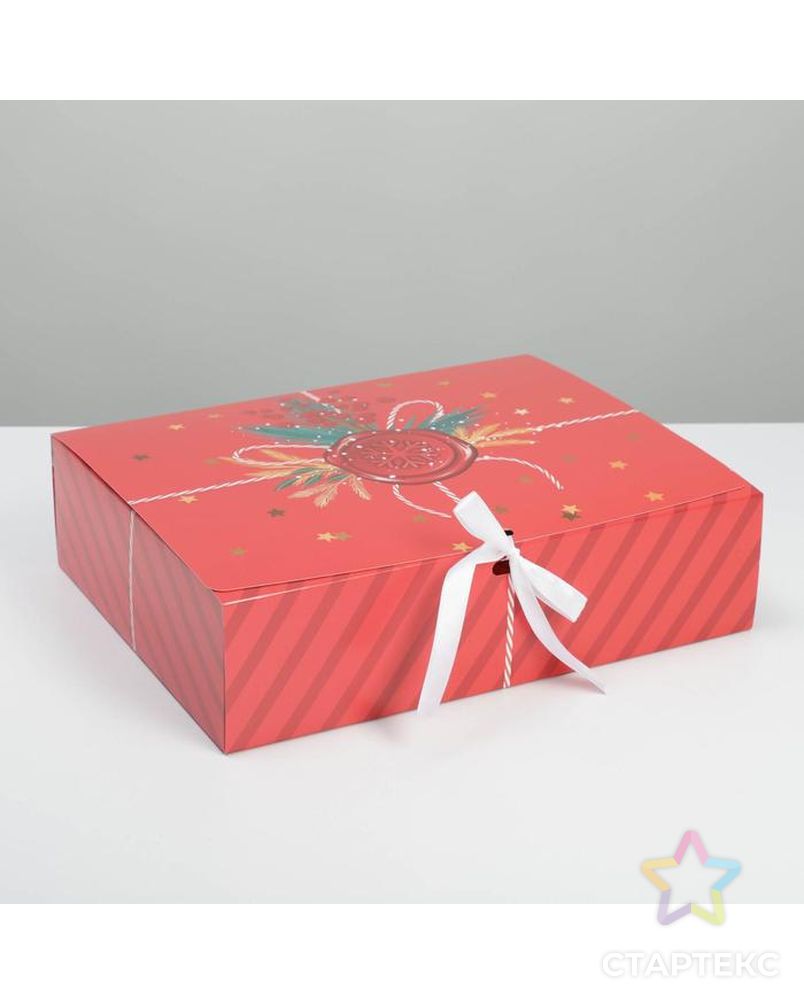 Коробка складная двухсторонняя «Почта новогодняя», 16.5 × 12.5 × 5 см арт. СМЛ-163789-3-СМЛ0007007613 2