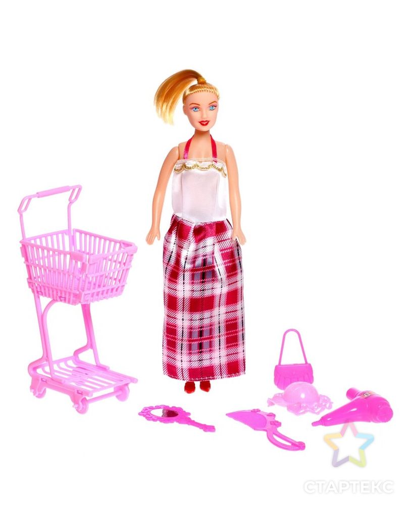 Кукла модель "Синтия в супермаркете" с тележкой и аксессуарами, МИКС арт. СМЛ-223050-1-СМЛ0007013615 2