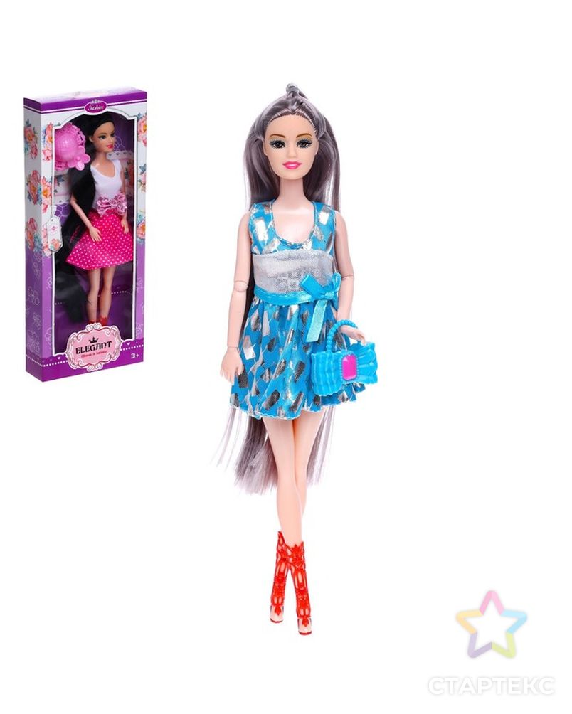 Кукла модель шарнирная "Анастасия" в платье, с аксессуарами, МИКС арт. СМЛ-199522-1-СМЛ0007013645 1