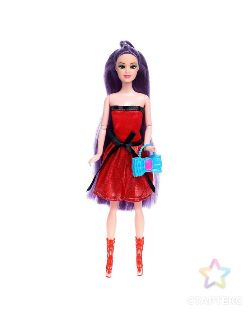 Кукла модель шарнирная "Анастасия" в платье, с аксессуарами, МИКС арт. СМЛ-199522-1-СМЛ0007013645 6