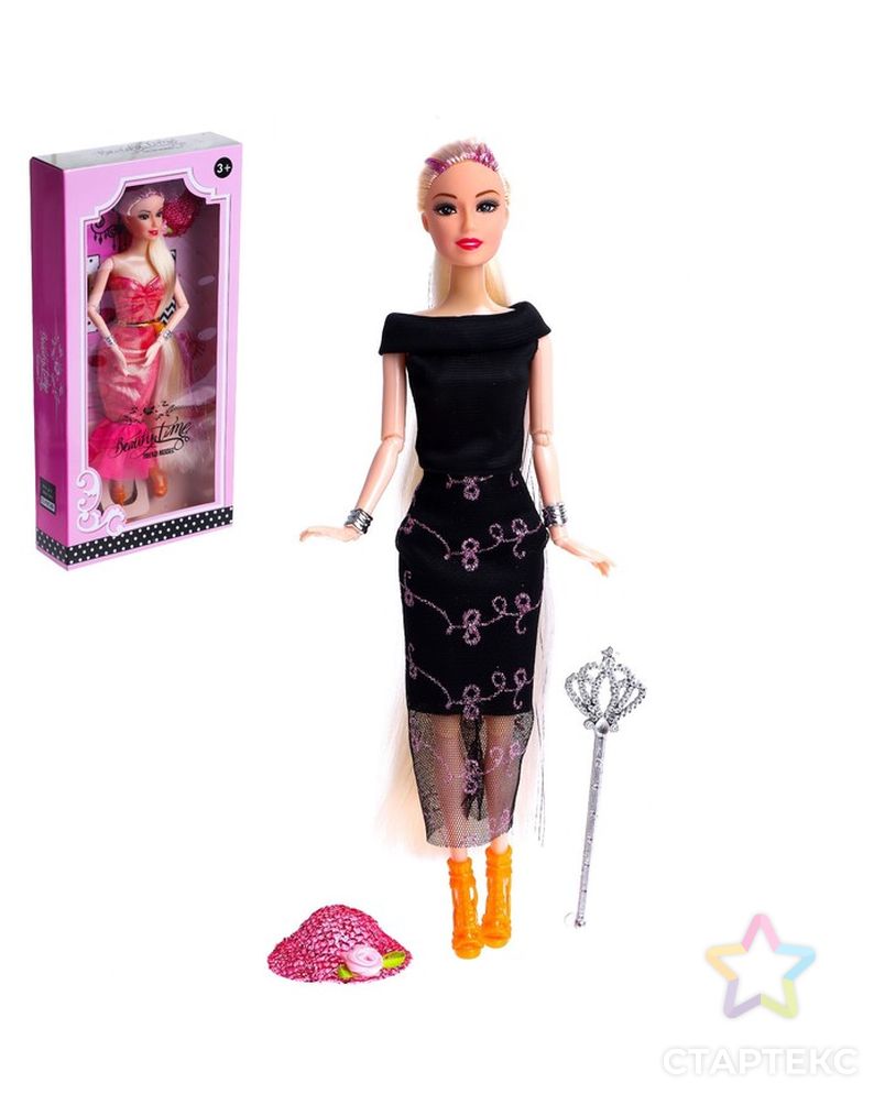Кукла модель шарнирная "Дженнифер" в платье, с аксессуарами МИКС арт. СМЛ-199523-1-СМЛ0007013646 1