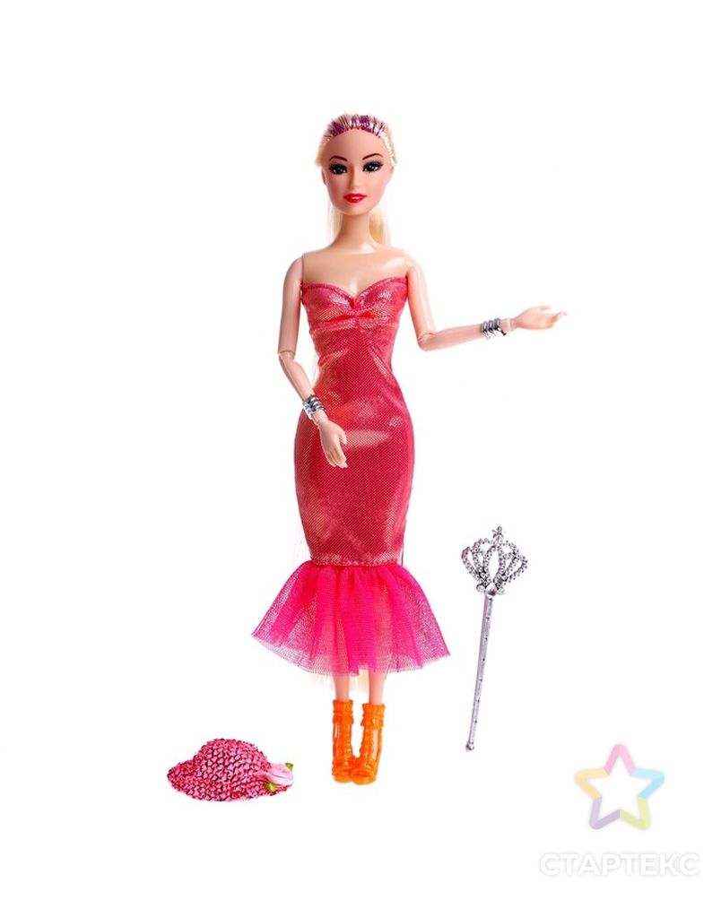 Кукла модель шарнирная "Дженнифер" в платье, с аксессуарами МИКС арт. СМЛ-199523-1-СМЛ0007013646 3