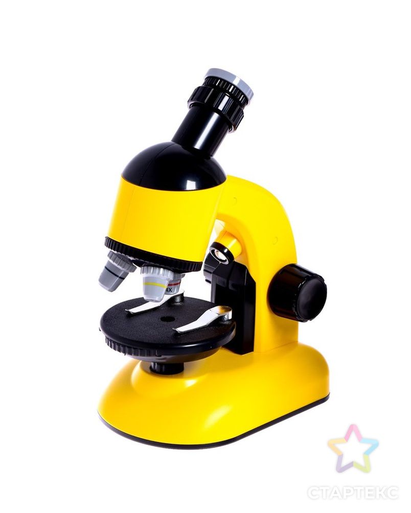 Микроскоп детский "Юный ученый" кратность х100, х400,  х1200, подсветка, желтый арт. СМЛ-190442-1-СМЛ0007016014 2