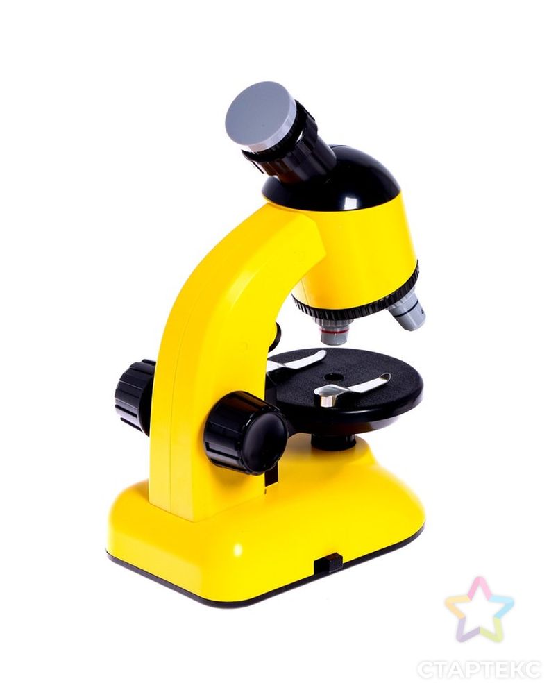 Микроскоп детский "Юный ученый" кратность х100, х400,  х1200, подсветка, желтый арт. СМЛ-190442-1-СМЛ0007016014 4