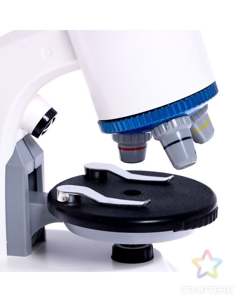 Микроскоп детский "Юный ученый" кратность х100, х400,  х1200, подсветка, белый арт. СМЛ-190443-1-СМЛ0007016015 5