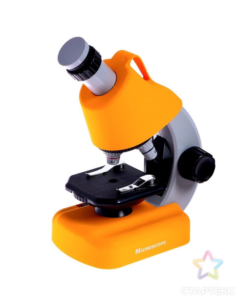 Микроскоп детский "Юный ученый" кратность х100, х400,  х1200, подсветка, желтый арт. СМЛ-190444-1-СМЛ0007016016 2