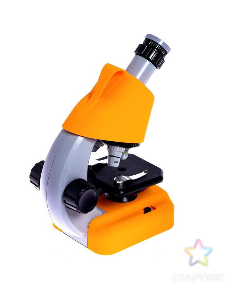 Микроскоп детский "Юный ученый" кратность х100, х400,  х1200, подсветка, желтый арт. СМЛ-190444-1-СМЛ0007016016 4