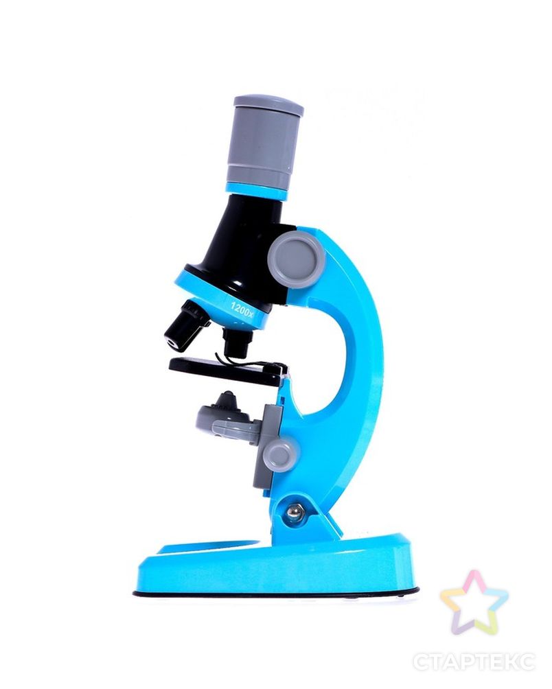 Микроскоп детский "Юный ботаник" кратность х100, х400,  х1200, голубой, подсветка арт. СМЛ-190446-1-СМЛ0007016018 3