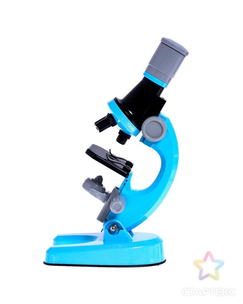 Микроскоп детский "Юный ботаник" кратность х100, х400,  х1200, голубой, подсветка арт. СМЛ-190446-1-СМЛ0007016018 4