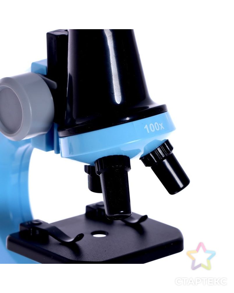Микроскоп детский "Юный ботаник" кратность х100, х400,  х1200, голубой, подсветка арт. СМЛ-190446-1-СМЛ0007016018 7