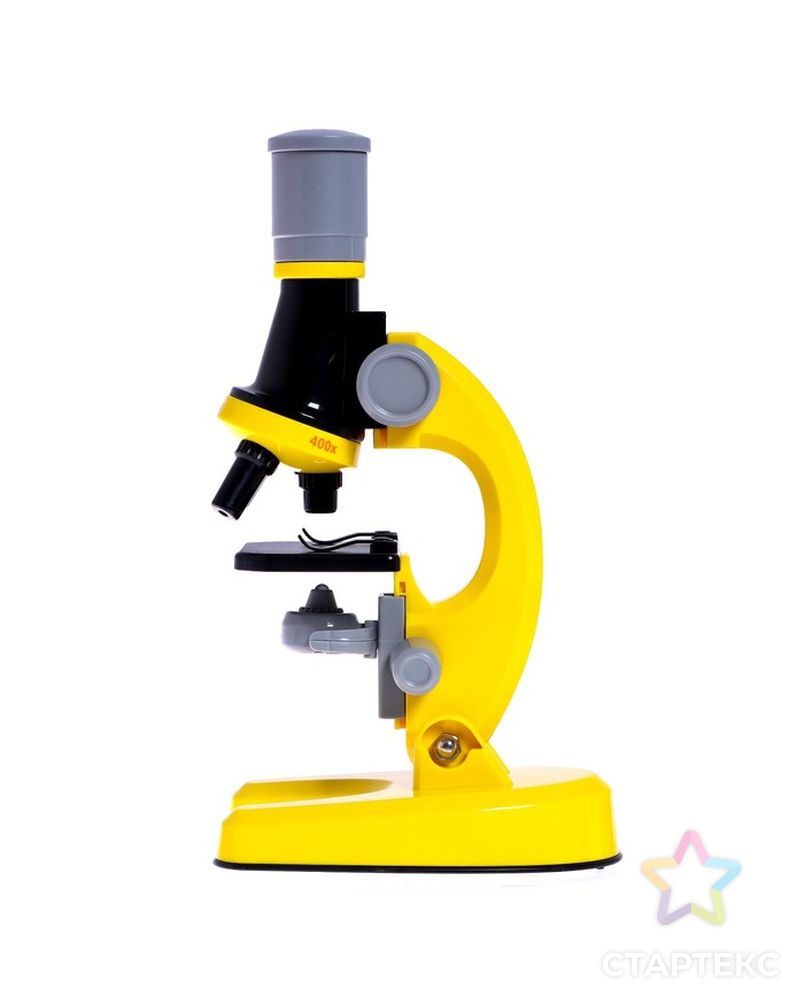Микроскоп детский "Юный ботаник" кратность х100, х400,  х1200, желтый, подсветка арт. СМЛ-190450-1-СМЛ0007016019 3